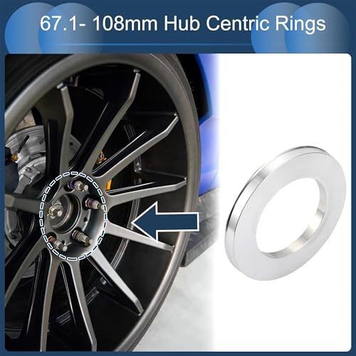 Élargisseur de voie auto élimine les vibrations de moyeu avec bague centrage 4pcs - 6