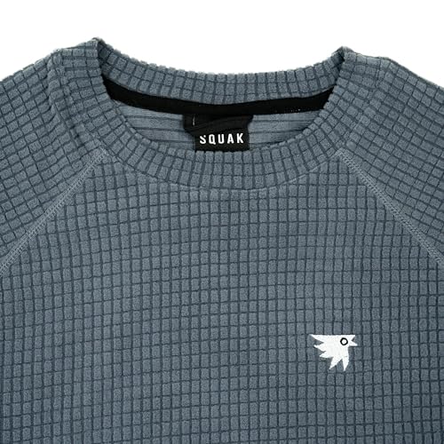 Squak Men’s Dawn Crewneck – Grid Fleece Pullover Mid-Layer for Hiking, Skiing & Everyday Adventure | Lightweight3