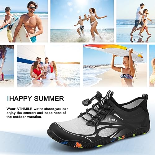 Image of ATHMILE Water Shoes for Men Women River Swim Beach Pool Adult Quick Dry