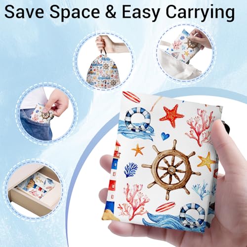 Image of Gymnastics Grip Bag Seaside Sailing Small Drawstring Gym Storage Pouch for Gym Outdoor