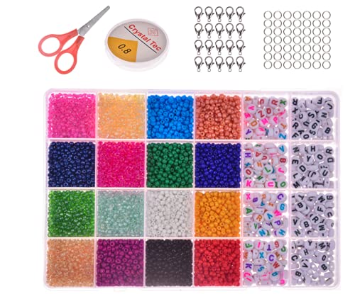 Perline per Braccialetti, 6600 Perline Vetro 3mm