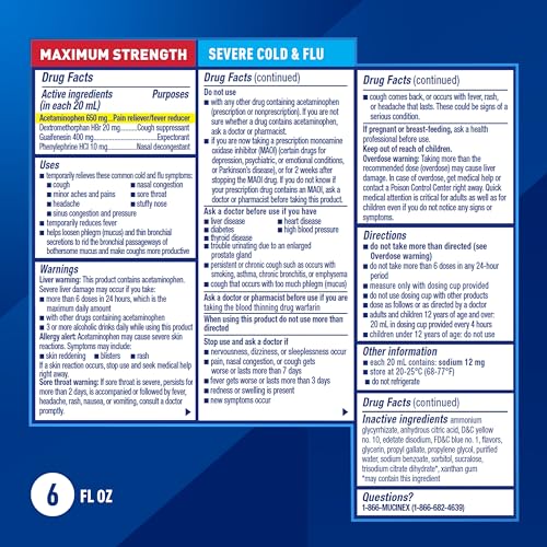 Mucinex Fast-Max Kickstart Severe Cold & Flu All in One Liquid, 6 FL OZ - image 5