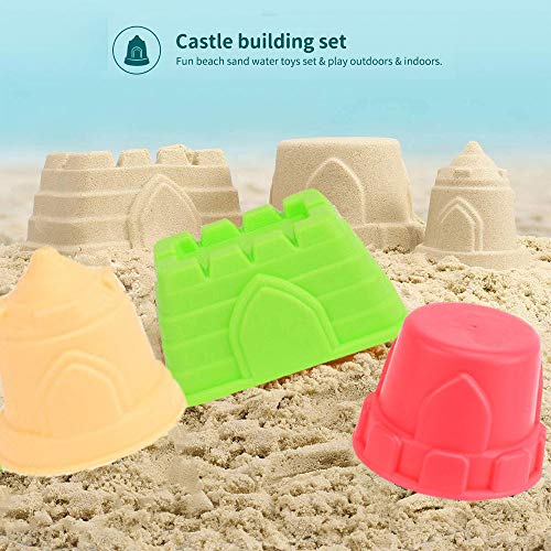 image for ISKYDRAW 27pcs Kids Beach Sand Toys Set with Pop Up Play Tent, Colorfu
