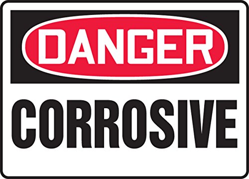 Panneau Danger Corrosive de sécurité Aluma-Lite MCHL221XL 7x10 pouces