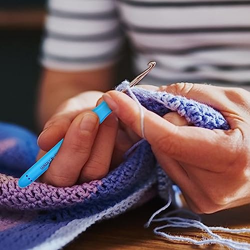 Image of Abizarch 59 Pcs Crochet Hooks Kit for Beginners Adults, Knitting Starter Kit for Adults Ergonomic Soft Grip Handle Crochet Tools, DIY Weave Yarn Kits with Carry Bag, Travel Knitting Crochet Supplies