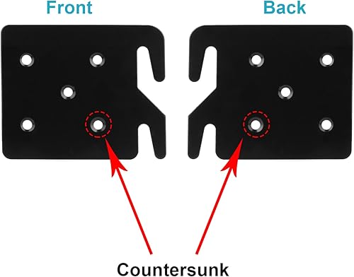 Miniatura 9 de GBGS 4 juegos de soporte de ranura de doble gancho, acero laminado en frío de 5 x 4  pulgadas, grosor de 0.07 pulgadas, para riel de cama, ganchos