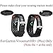 ZSZCXD Band for Garmin vivosmart HR+, Silicone Strap Replacement Wristband for Garmin vivosmart HR+ (No Tracker) (Black)