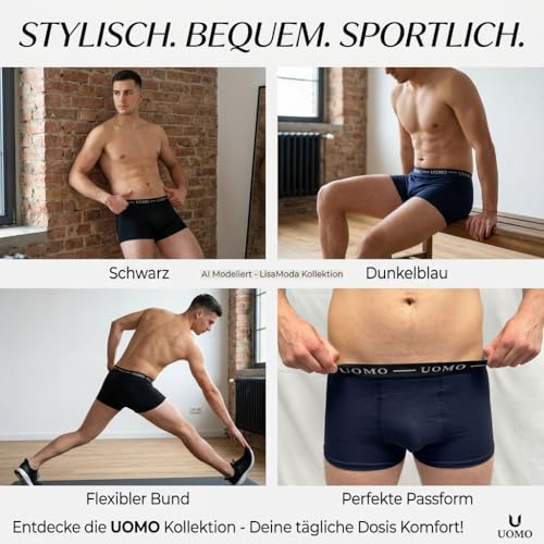 LisaModa Uomo Boys Retroshorts 6er Pack Stretch Baumwolle Mehrfarbig 170/176