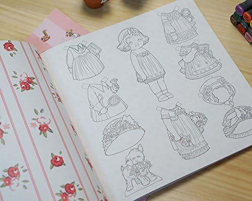 Grace Drayton ‘Dolly Dingle’ Anti Stress Coloring Books for Adult Relaxation and Dingle Paper Doll Cutouts Color Therapy, 60 Pages, 28 Themes