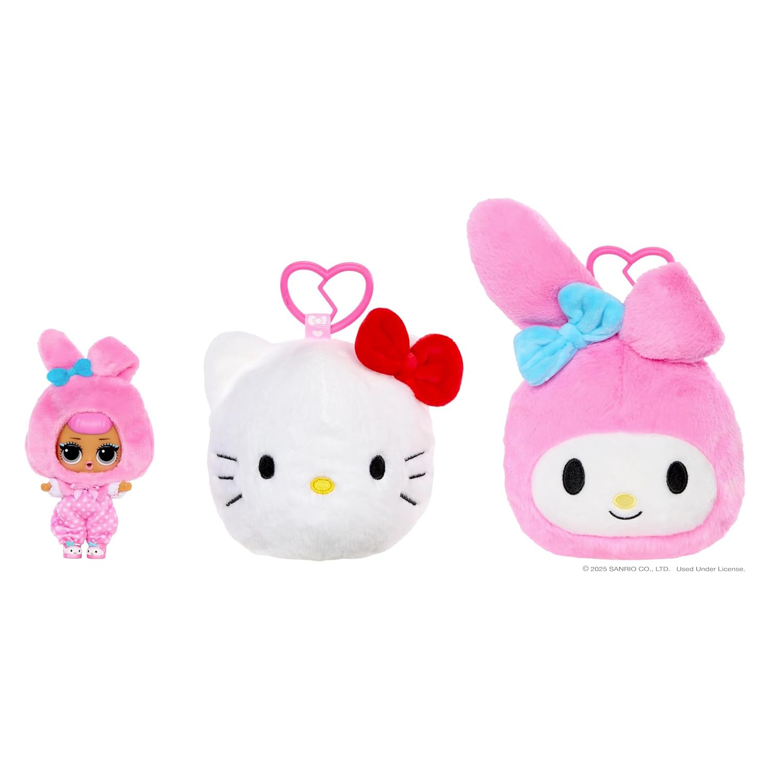 L.O.L. Surprise! Loves Hello Kitty Reversible Plush Surprise - Dwustronna Pluszowa Niespodzianka z Bohaterami Sanrio, Dopasowaną Laleczką L.O.L., 5 Niespodziankami, Dla Dzieci od 4 Lat