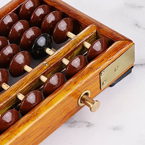 Abacus arithmétique traditionnel chinois portable à 13 colonnes de billes