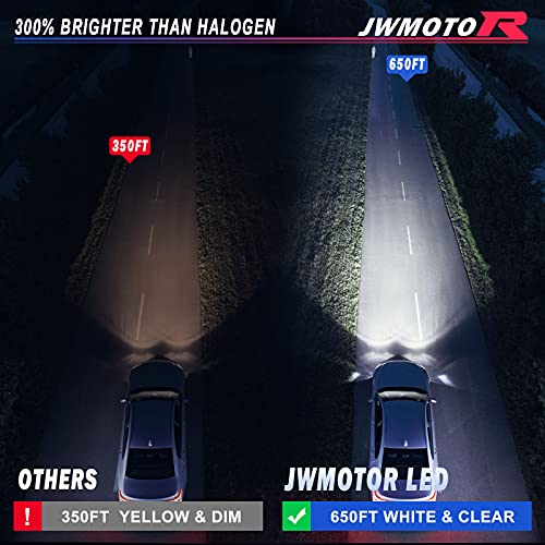 Jwmotor H11/H9/H8 Low Beam 9005/Hb3 High Beam Led Headlight Bulbs Combo, 160W 32000Lm 300% Brighter Led Headlight Bulbs, 6500K Cool White Led Headlight Conversion Kit, Pack Of 4 #TOP4