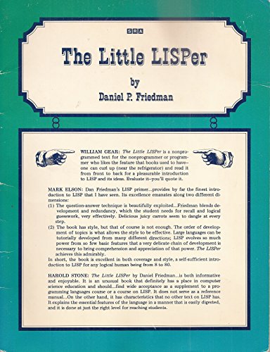 The little LISPer, 0574191658 Book Cover