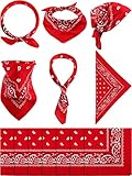 Hermosos diseños: estos pañuelos tienen un diseño occidental con estampado paisley, lo que los hace ver modernos y retro; Son adecuados para la mayoría de las edades y buenos para muchas ocasiones, como acampar, actividades interiores o exteriores, fiestas, etc