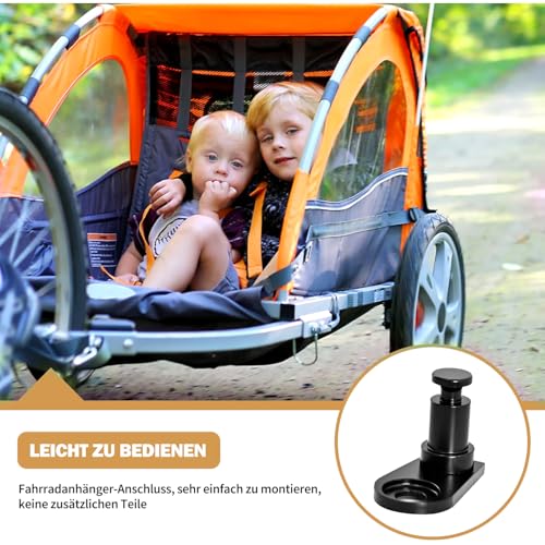 Fahrradanhänger Kupplung, Universal Kupplung für Kid/Kid Plus ab 2016, Kompatibel mit Vaya 1 & Keeke 2, Adapter Fahrradanhänger,Schwarz (A)