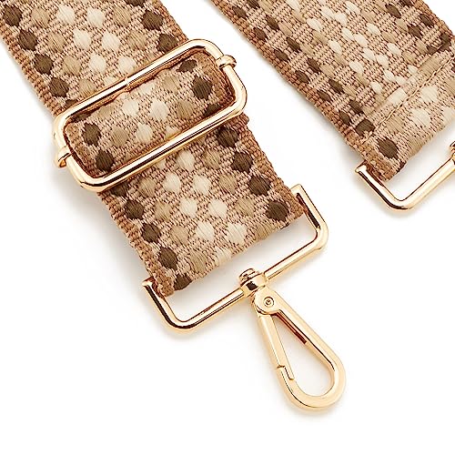 Image of Wide Shoulder Strap Adjustable Replacement Belt Guitar Style Crossbody Bag Handbag Strap Multicolor Canvas Straps(Wide:2in)(Color29)