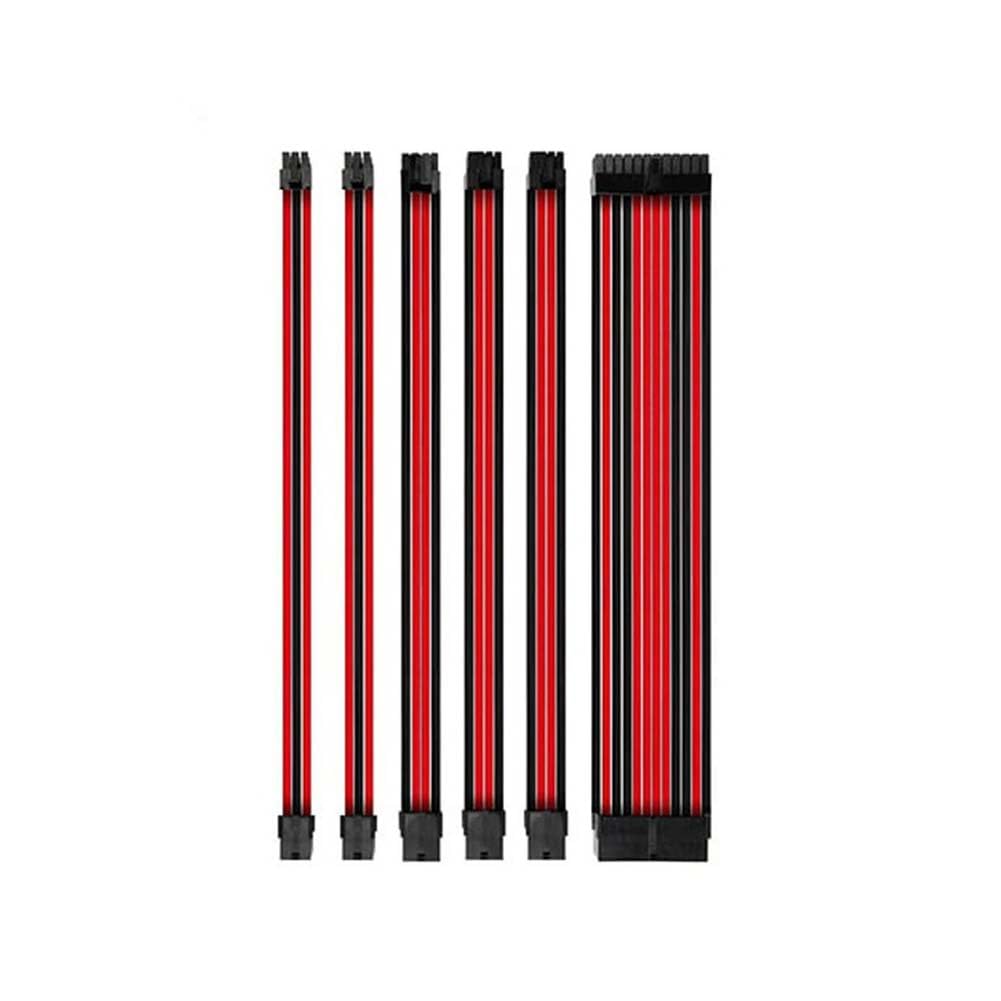 Antec Power Supply Premium Sleeved Extension Cable Kit 300mm (Red & Black) Antec Power Supply Premium Sleeved Extension Cable Kit 300mm (Red & Black)