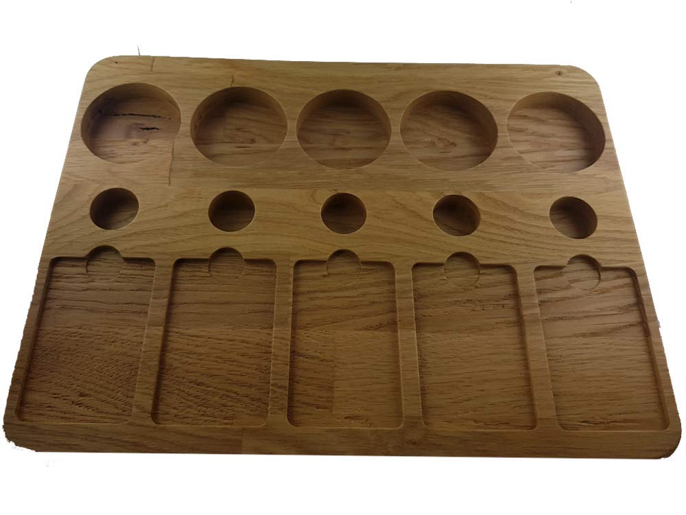 Planche à whisky en chêne marron clair pour éviter les taches de verre
