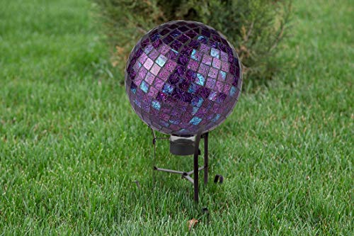 Lily's Home Metal Gazing Ball Stand For 10 Or 12 Inch Metal And Glass Garden Gazing Globes. Black. 9-Inch Tall #TOP2