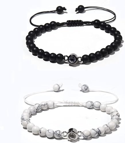 Miniatura 4 de I Love You - Pulseras a juego en 100 idiomas, regalos para parejas para mis hombres, novio, novia, marido, mi amor, alma gemela, prometida, regalo