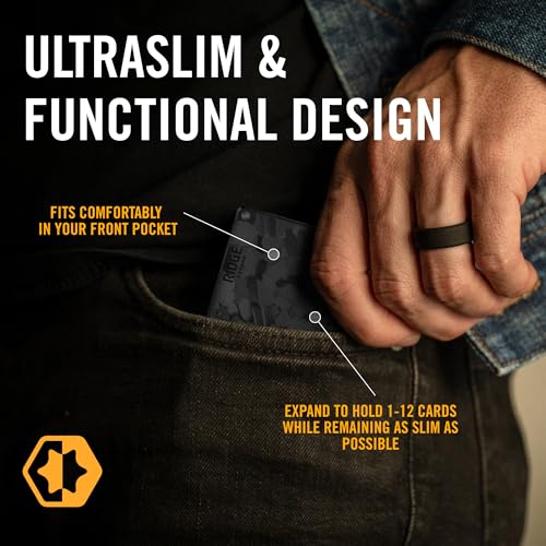 The Ridge Wallet for Men - Slim Minimalist Compact Wallet and Card Holder, RFID Protected Front Pocket Wallets with Integrated Money Clip (Forged Carbon)2