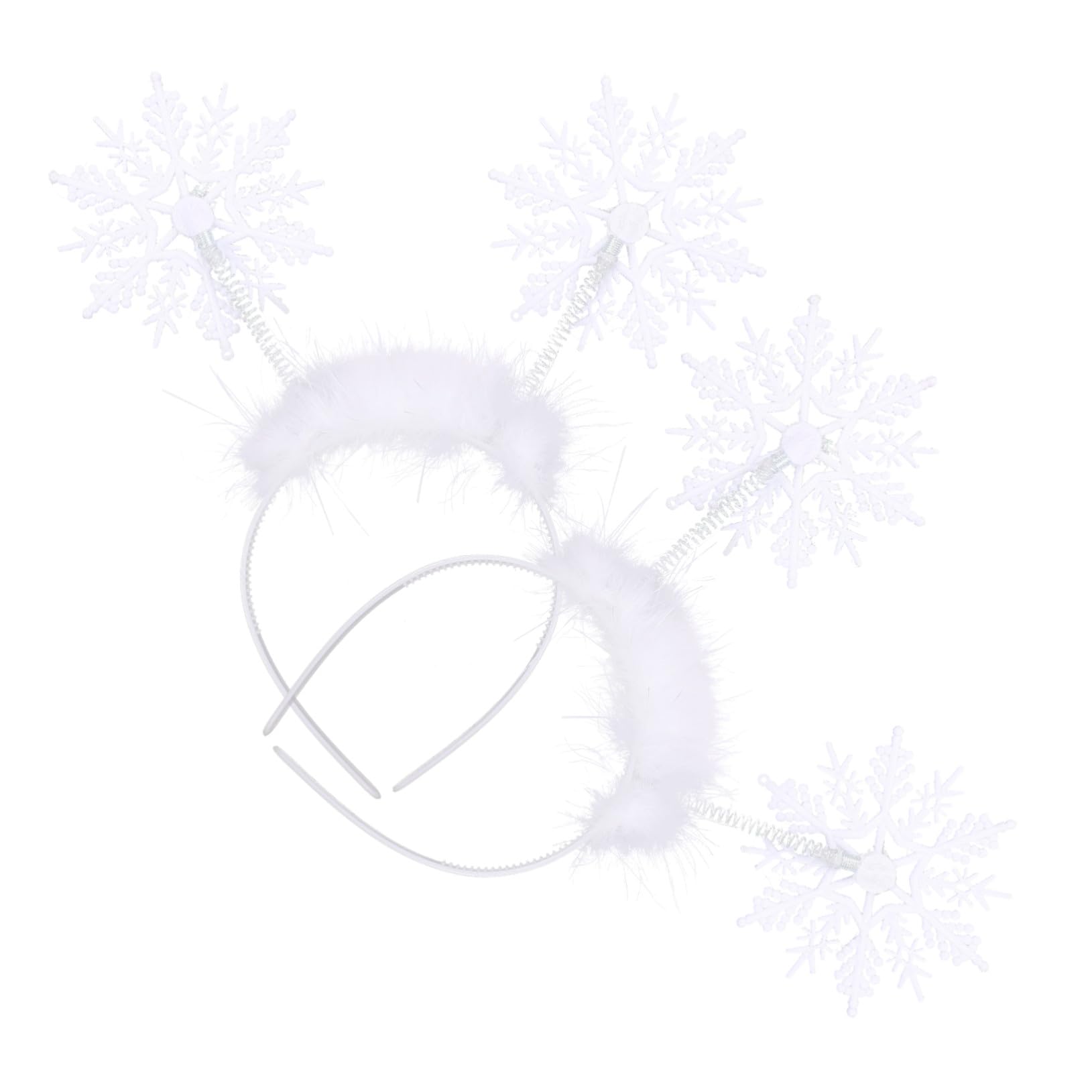 ERINGOGO 2pezzi Fiocco di Natale Cerchietto per Capelli Fascia per Capelli Forma di Fiocco Bianca Decorativa da Palcoscenico