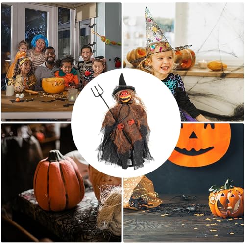 Decoración para árbol de Halloween sin caídas: figuras estables de interior y porche 5