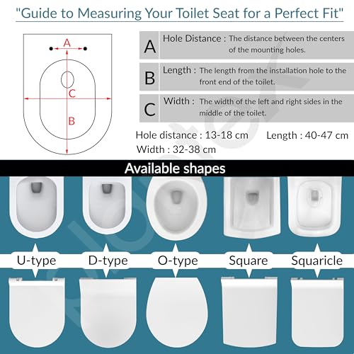 Image of Plantex Polypropylene Toilet Seat /Western Toilet Seats For Bathroom /Soft Closing Toilet Seat /Toilet Seat Cover For Commode - Rectangle Shape (Glossy White)