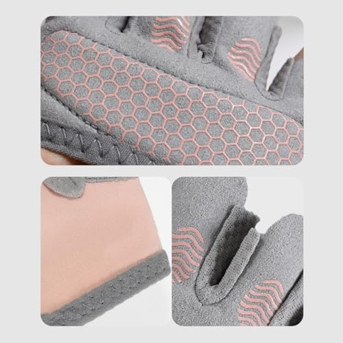 Guantes de gimnasio sin dedos con medio agarre y protección antideslizante transpirable 6