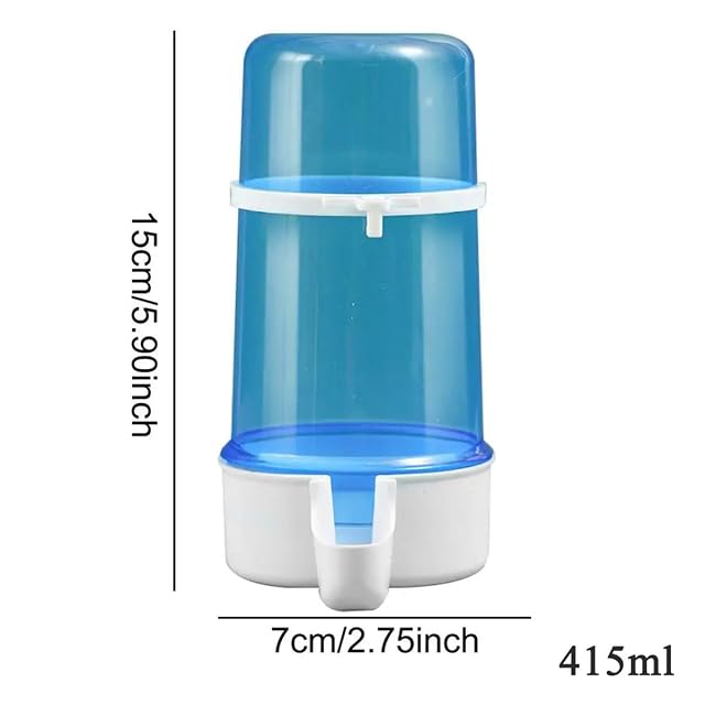 Foto 5 de 6 de 2 Comederos de Plástico para Pájaros, Comederos de Agua para Loros, Dispensador de Agua de Loro