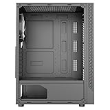 ionz KZ08 V3 PC Gaming Computer Case MID TOWER COMPUTER CASE M-ATX and ATX TEMPERED GLASS (with 1 FRGB Fan, Black) - Image 7