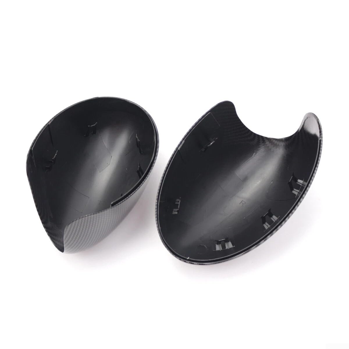 Generisch Spiegelgehäuse Für BMW Für Für MINI Cooper R50 R51 R52 R53 2000-2008, ABS Kunststoff Schwarz/Carbon Muster, Paar Links+Rechts, Ersatz Für OEM 51167030715 51167030716(Carbon Fiber)