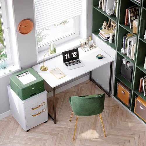 QARA Wood Laminated Study Table, Computer Table for Home,Office Table, Desktop,Laptop Table, Office Desk (White) 7 51XPEuq6ouL