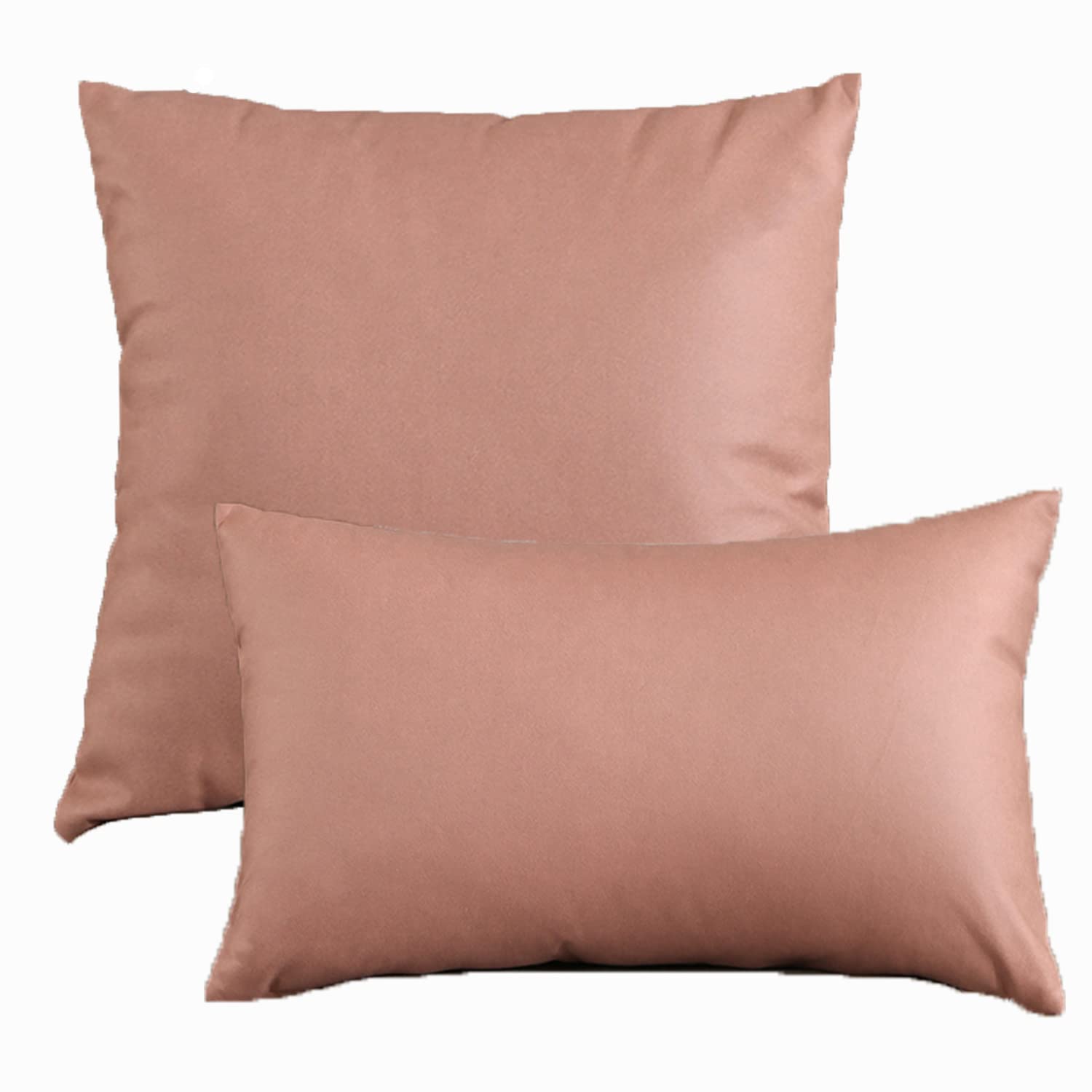 Federe Cuscini Tessuto Tecnico Copricuscini Quadrate Federe Cuscini, per Arredo Moderno Letto e Sedia (Rosa,45 * 45cm(Set di 8))