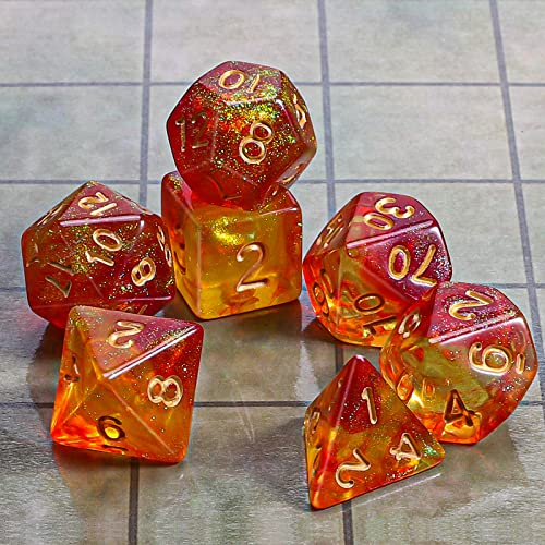 Image of CiaraQ 7pcs Polyhedral Dice Set for Dungeon and Dragons MTG Table Games