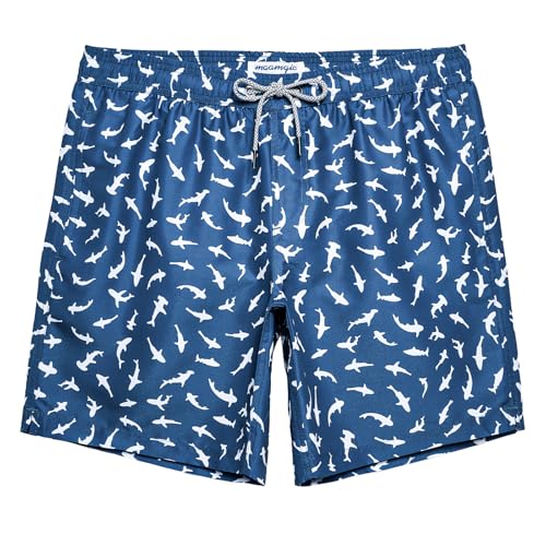 Image of maamgic Mens Slim Fit Swim Shorts Swim Trunks 7 inch Quick Dry Mens Bathing Suits with Mesh Lining