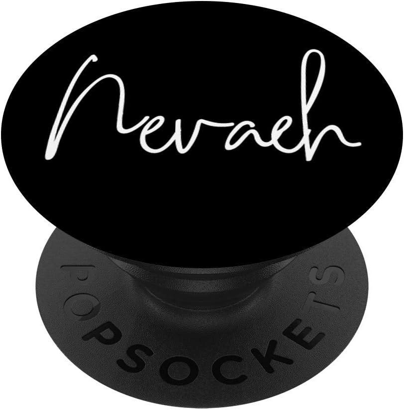 Nevaeh Name White on Black - Nevaeh