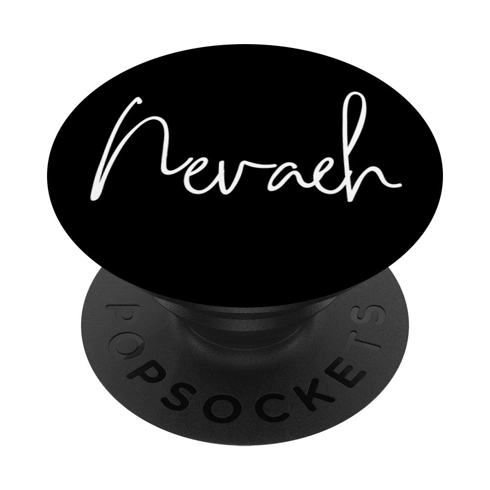 Nevaeh Name White on Black - Nevaeh