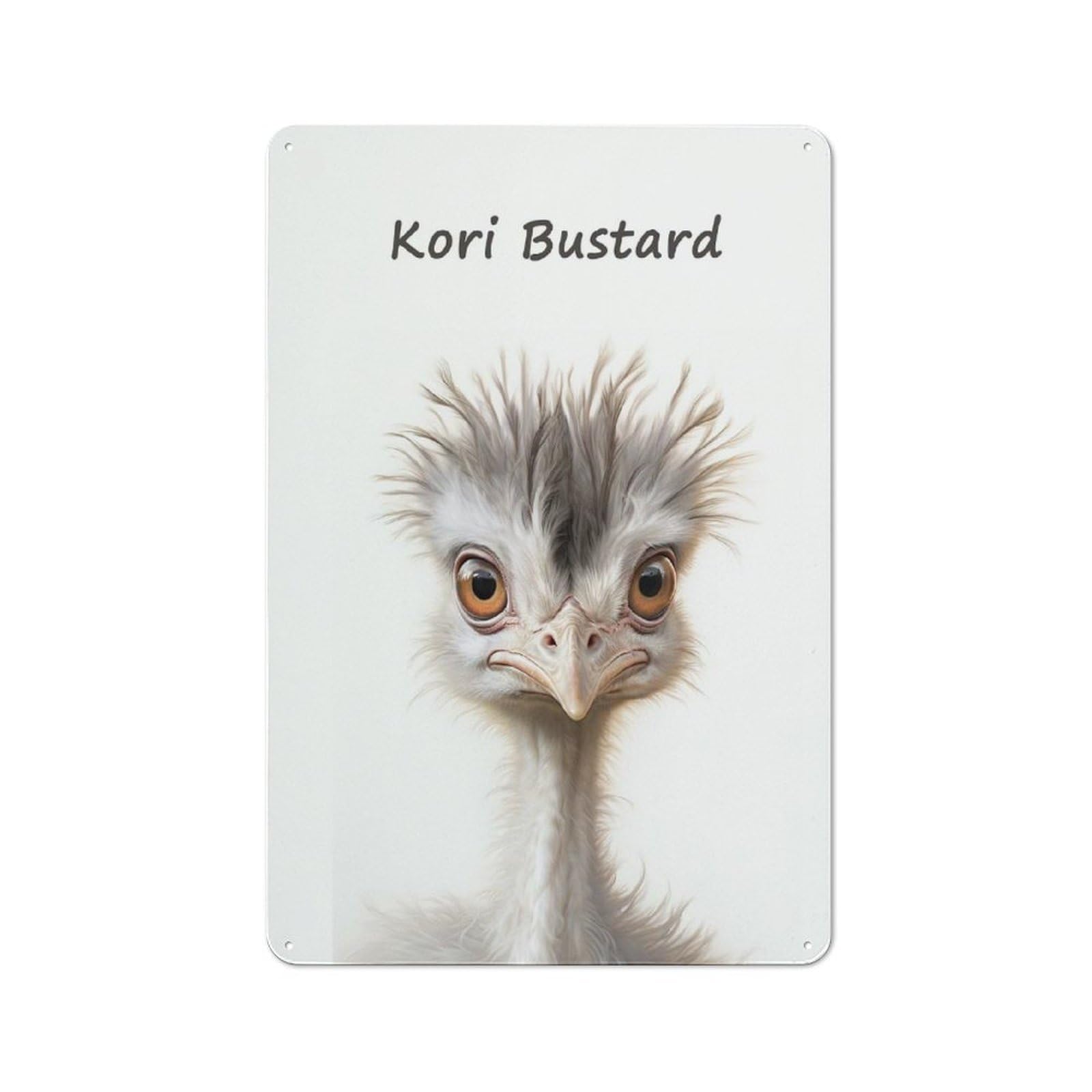 Junmoney Kori Bustard Safari Vintage Metal Sign 30X20cm For Bar Or Restaurant, For Vintage Wall Decor Fans, For Living Room And Hallway Decor