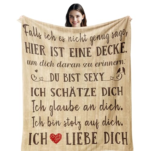 Vegas Jahrestag Geschenk für Sie/Ihn Romantische Partner Geschenke für Freundin/Freund Hochzeitstag Geschenke Ich Liebe Dich Geschenke für Frauen/Männer Liebesgeschenke Decke 150X130CM