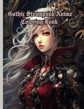 Paperback Gothic Steampunk Anime Coloring Book