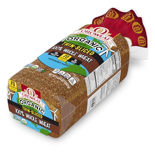 Image of Oroweat Organic Whole Wheat Bread, Thin Sliced Wheat Bread, 20 oz Bag