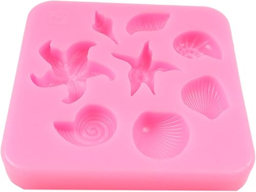 Miniatura 5 de Molde de fondant con temática marina, concha, estrella de mar, moldes de silicona para decoración de pasteles, decoración de cupcakes, chocolate,