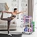 Multi-Functional Home Gym Storage Rack - Yoga Mat Storage Rack, Dumbbell Weight Rack & Workout Equipment Storage with Heavy-Duty Steel Construction for Gym Fitness Organizer (White)