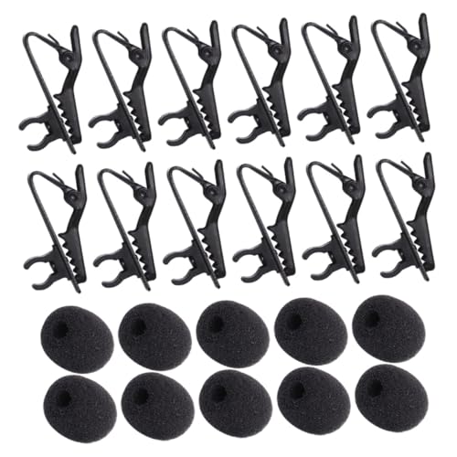 ifundom 24Pcs Microphone Protection Covers and Clips Windshield Covers for Enhanced Sound Quality Parties Conferences and Stage Performances Easy to Use No Tools Required