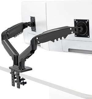 Dual Monitor Stand Full Adjustable Monitor Desk Mount Stand Swivel Vesa Bracket for 13-32 Screens VESA 75x75 100x100