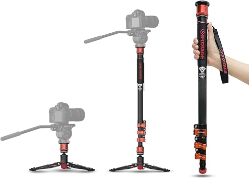 IFOOTAGE Cobra 3 A180F 71" Camera Monopod,Quick Adjust Monopod with Feet | Can as Walking Stick,CB3 Base Tripod,for Camera Photography,Travel,Payload up to 17.64 lbs/8 KG