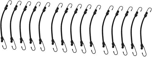 Miniatura 1 de Toddmomy 15 piezas de gancho elástico de carga cinturón fijo de carga cuerda de fijación de carga correa fija de amarre correa de motocicleta