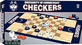 MasterPieces NCAA Connecticut Huskies, Checkers Board Game, For Ages 6+, 13' x 21'