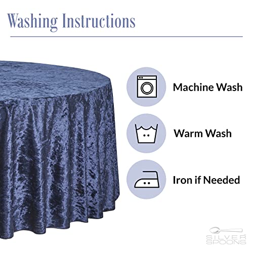 Rcz Décor Premium Velvet Royal Blue Tablecloth | Washable Fabric | Wrinkle Resistant | 90” | Perfect Table Overlay For Holidays, Weddings, Parties And More, (761) #TOP5